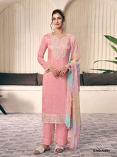 Moonga Silk  With  Sequence Embroidery Fency Thred Work Suit